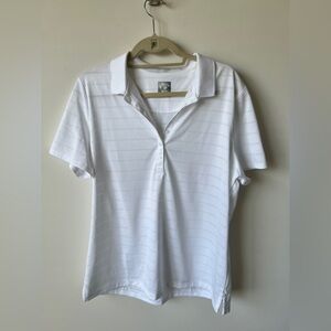 Callaway Opti-Dri White Stripe Golf Polo Shirt Men’s XL